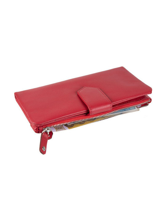 Fetiche Leather GA 3-6780 Large Leather Women's Wallet Red GN 3-6780