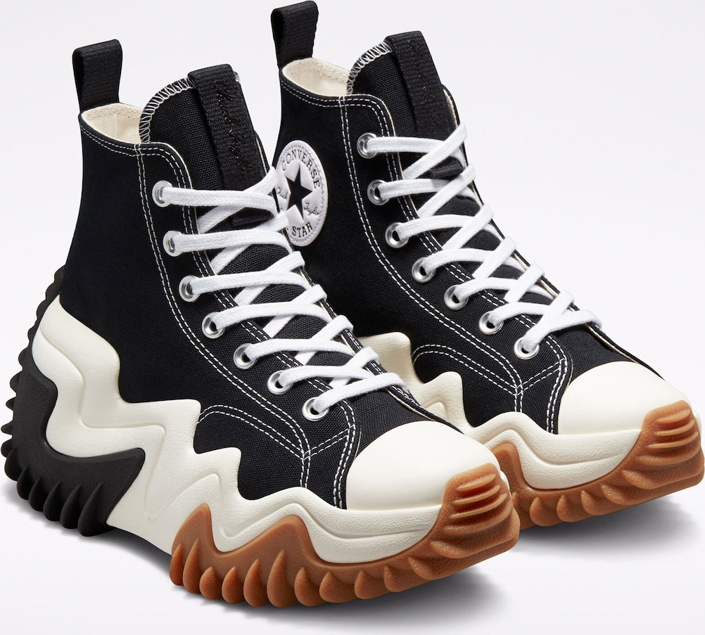 Converse Run Star Motion Chunky Botine Negre Albe Gum Honey