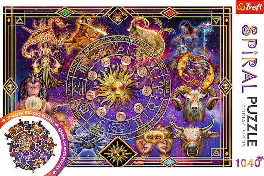 Spiral Zodiac Signs Puzzle 2D 1040 Pieces