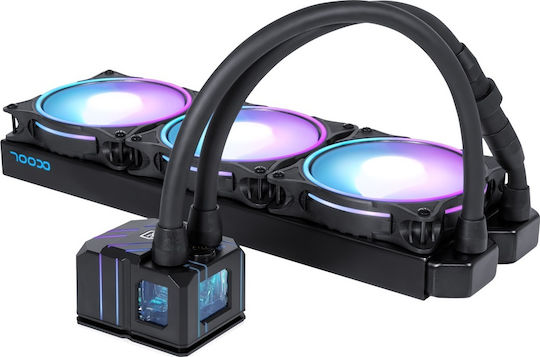 Alphacool Eisbaer Pro Aurora 360 Water Cooling System AIO CPU with 3 Fans 120mm and RGB Lighting