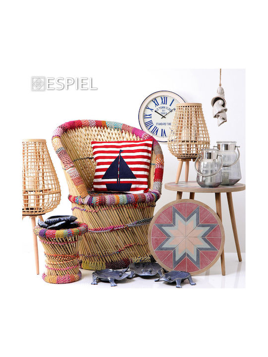 Espiel Hanging Wall Decor Ecru Made of Ceramic Material 12x9.5x23cm