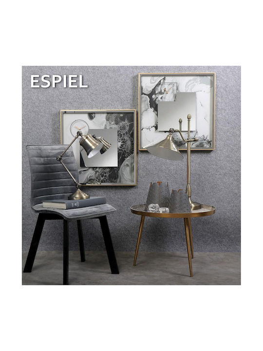 Espiel Ρολόι Τοίχου Μεταλλικό Μαύρο 60x60cm