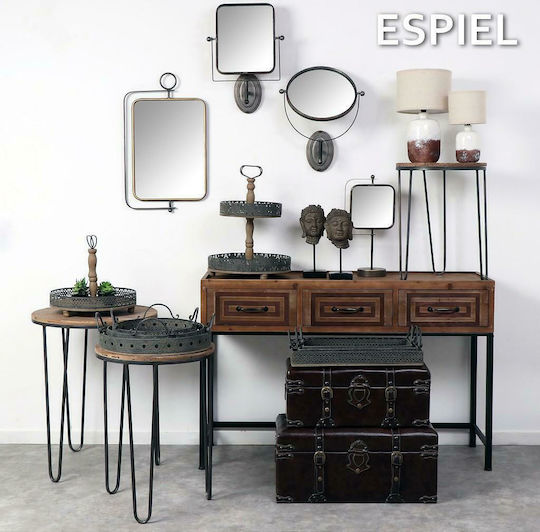 Espiel Καθρέπτης Τοίχου με Ασημί Μεταλλικό Πλαίσιο 46.5x32.5cm