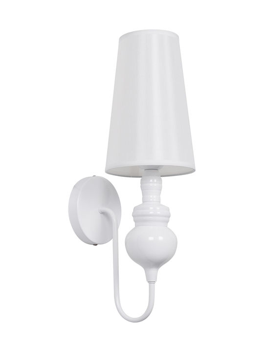 GloboStar Modern Lamp Wall with Socket E27 White 15x48cm