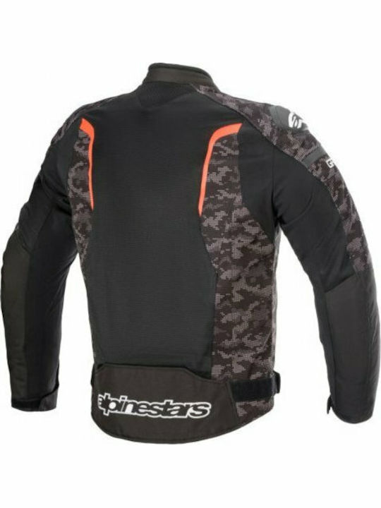 Alpinestars T-GP Plus R V3 Air Summer Men's Riding Jacket Waterproof Black/Camo/Red Fluorescent