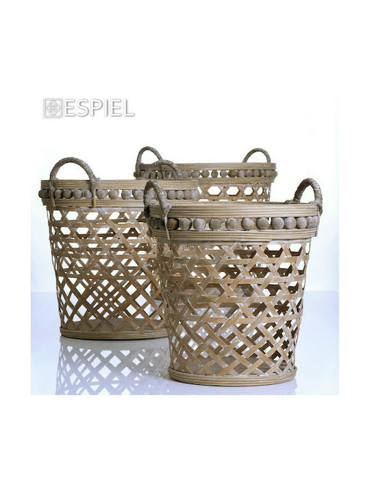 Bamboo Decorative Baskets Set 3pcs Espiel