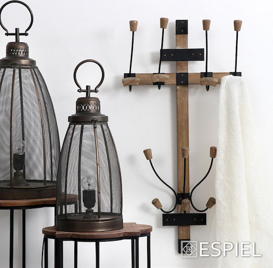 Espiel Industrial Ξύλινη 6 Θέσεων 80x16x80cm Espiel Industrial Ξύλινη 6 Θέσεων 80x16x80cm