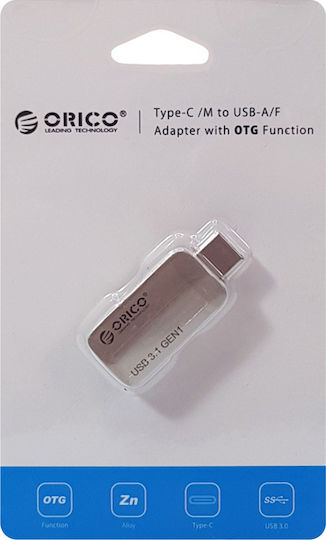 Orico Converter USB-C male to USB-A female Silver 1pcs CTA2-SV