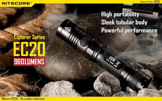 NiteCore Φακός LED IPX8 με Μέγιστη Φωτεινότητα 960lm EC20