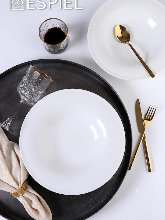 Espiel Coup Fine Plate Soup made of Porcelain White with Diameter 23cm