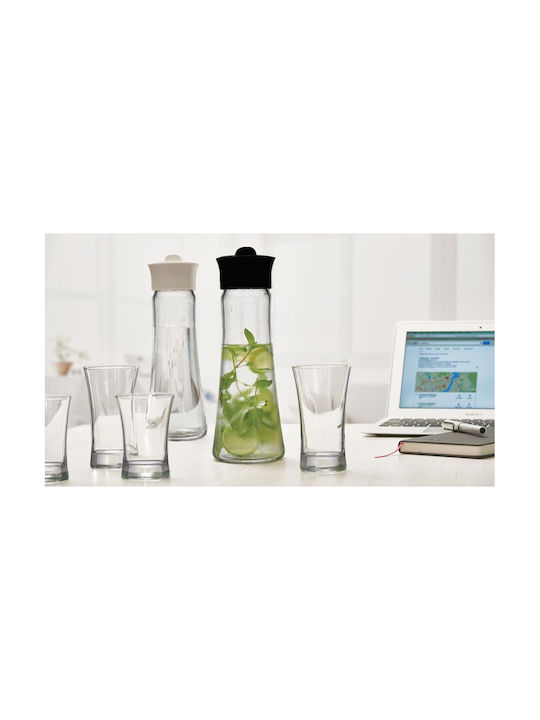 Espiel Basic Flasche Wasser Glas mit Schraubverschluss Transparent 1030ml