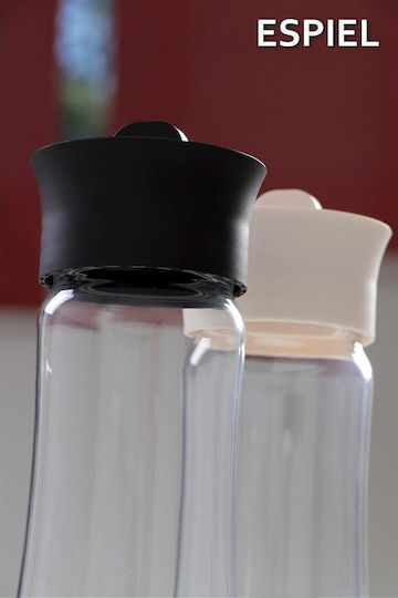 Espiel Basic Bottle Water Glass with Screw Cap Black 1030ml