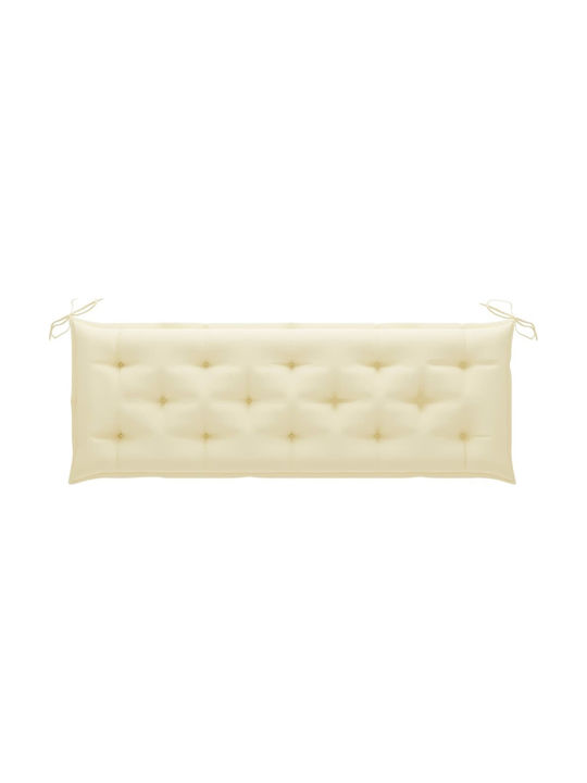vidaXL Garden Swing Cushion with Backrest White 120x100cm