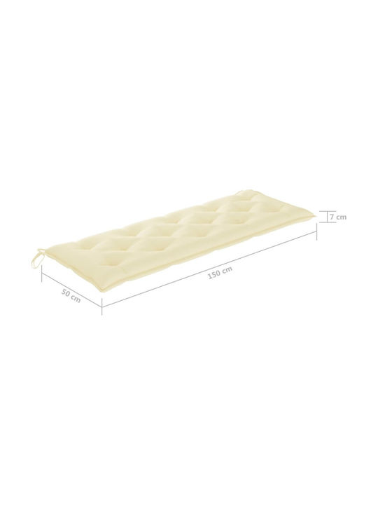 vidaXL Garden Swing Cushion with Backrest White 120x100cm