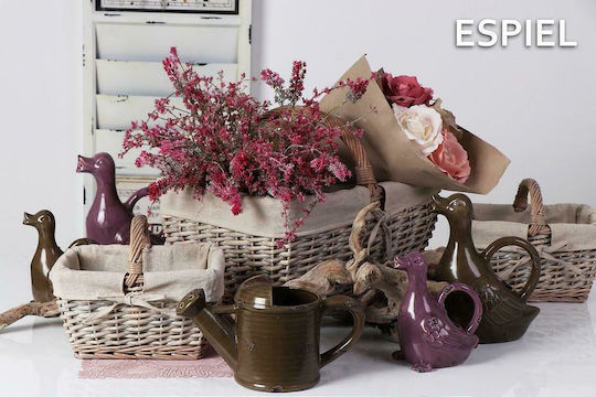 Espiel Διακοσμητικό Ποτιστήρι Κήπου Κεραμικό Καφέ Αντικέ Πάπια 13cm 13x10.5x17.5εκ. POT114
