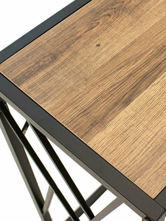 Ivy Wooden Console Walnut / Black L120xW35xH75cm