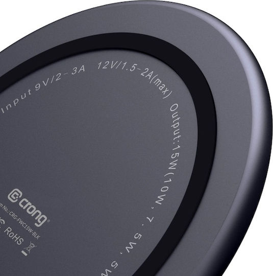 Crong Wireless Charger (Qi Pad) 15W Blacks (PS15W)