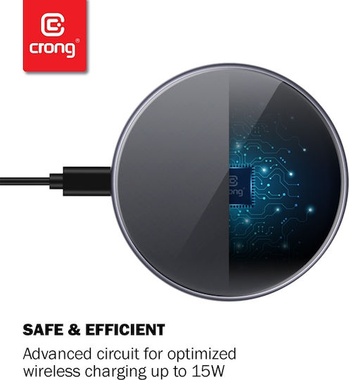Crong Wireless Charger (Qi Pad) 15W Blacks (PS15W)