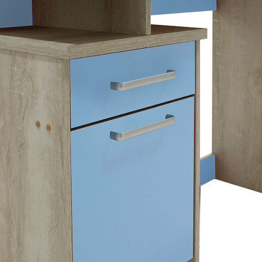 Looney Детско бюро Beige-Light Blue 100x55x75см