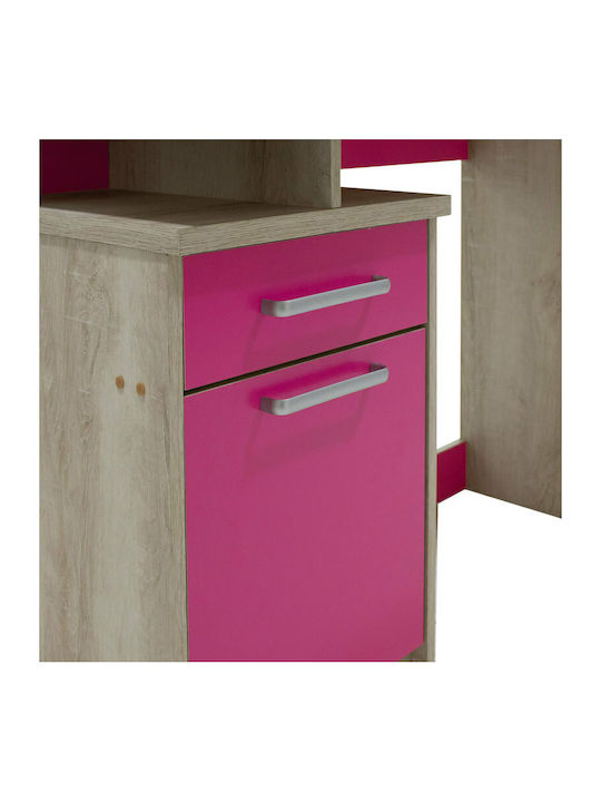 Looney Kids Desk Beige-Fuchsia 100x55x75cm