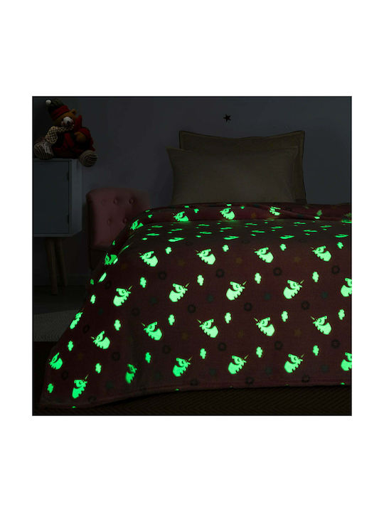 Beauty Home Blanket Fleece Art Glowing Pink 160x220cm