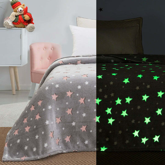 Beauty Home Blanket Fleece Art Glowing Gray 160x220cm