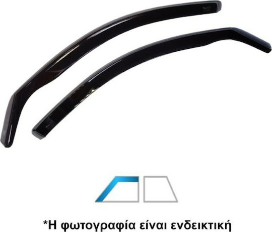 Heko Σετ Ανεμοθραύστες Αυτοκινήτου Μπροστινοί Σκούρο Φιμέ για Volkswagen Caddy 2τμχ