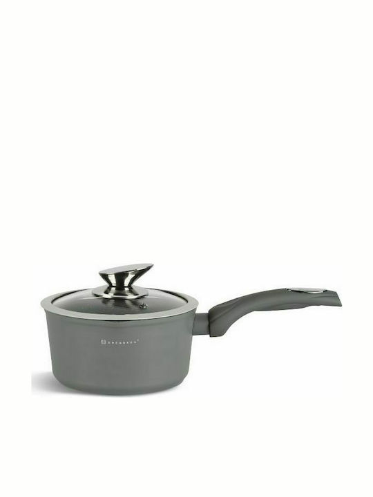 Edenberg Cookware Set of Aluminum with Stone Coating Grey 15pcs