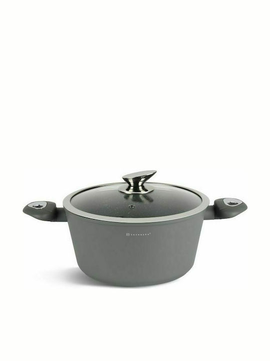 Edenberg Cookware Set of Aluminum with Stone Coating Grey 15pcs