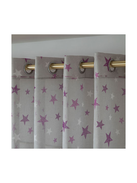 Beauty Home Kids Curtain with Grommet Tops Grey 280x280cm