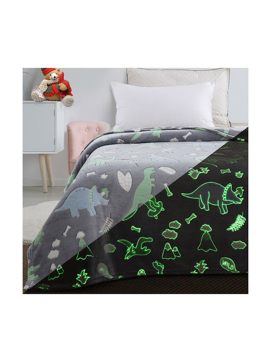 Beauty Home Kids Fleece Blanket Art 6145 160x220cm 2021614500012 Glow-in-the-Dark Gray