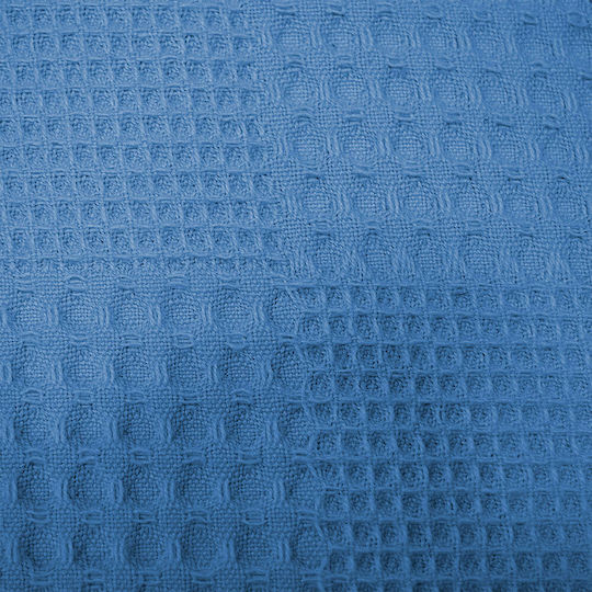 Lino Home Farbe Kube Piqué Einzeln 170x240cm Petrol