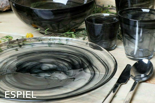 Espiel Atlas Alabaster Pahar Pentru Apă Din Sticlă Negru 270ml