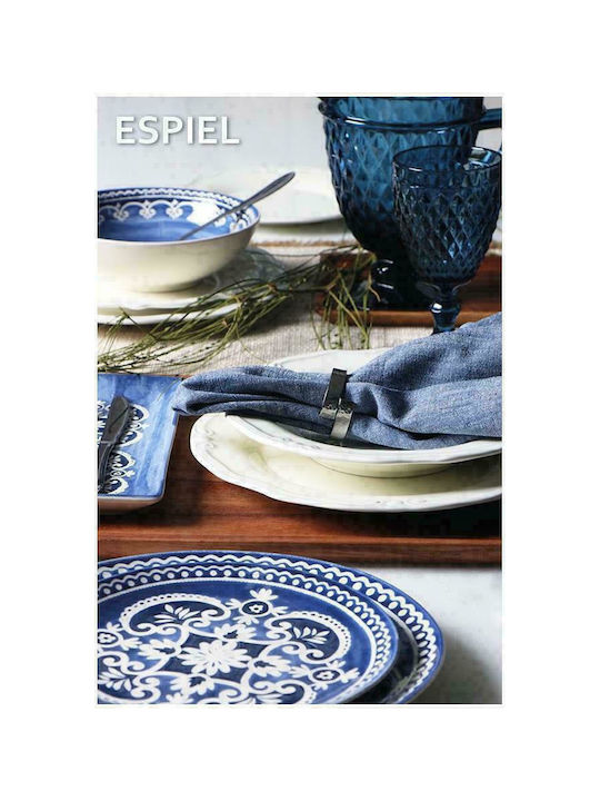 Espiel Tristar Ποτήρι για Λευκό και Κόκκινο Κρασί από Γυαλί σε Μπλε Χρώμα Κολωνάτο 200ml