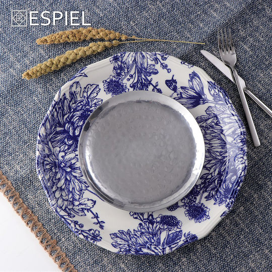 Espiel English Τουρτιέρα Κεραμική με Πόδι Μπλε 33x33x12εκ.