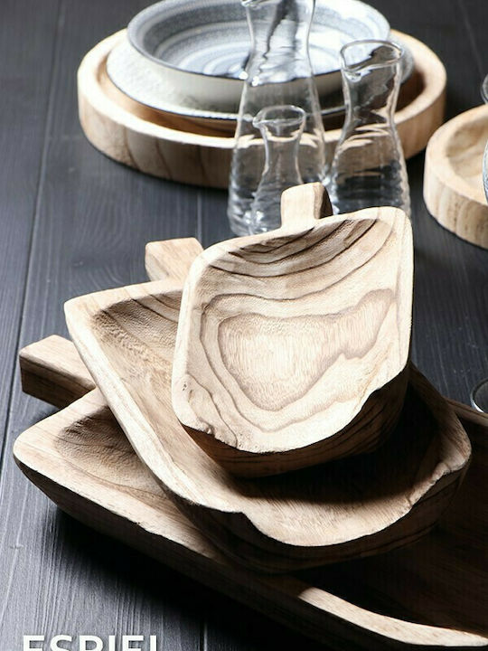 Espiel Wooden Serving Platter with Handle 28.5x15.5x5cm