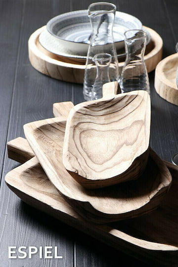 Espiel Wooden Serving Platter with Handle 28.5x15.5x5cm