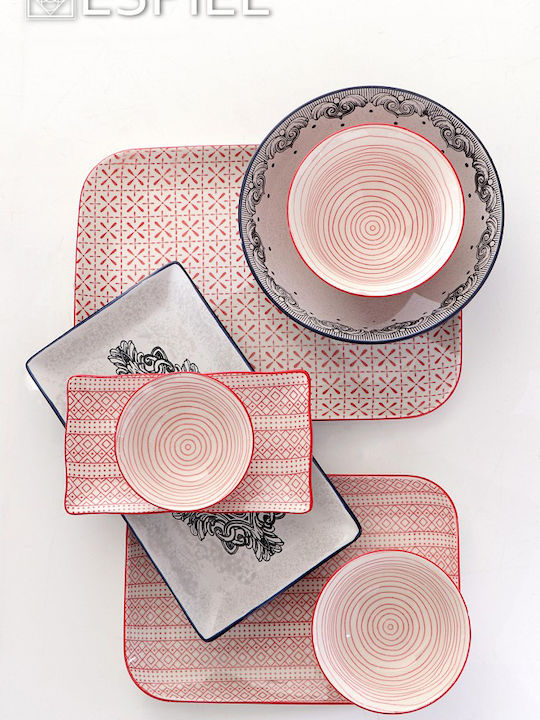Espiel Charlotte Salatieră Ceramică Roșie 17x17x8.3cm 1buc