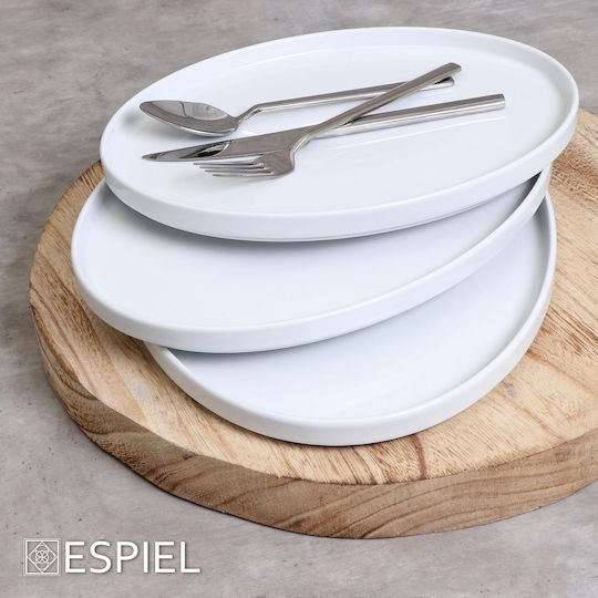 Espiel Good Mood Serving Platter Oval White 32x23cm