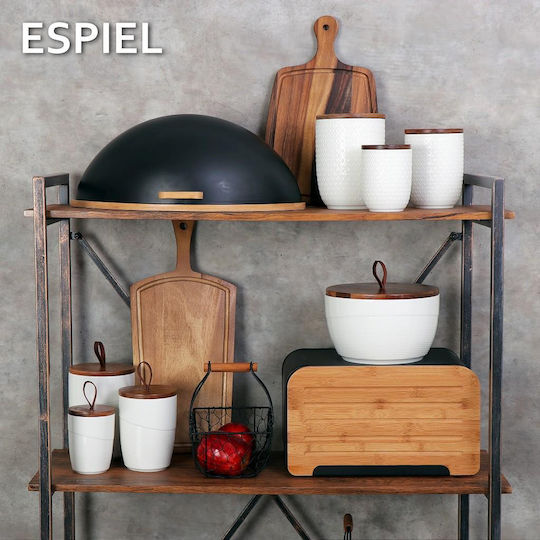 Espiel Φρουτιέρα Μεταλλική Μαύρη 23x15x9εκ.