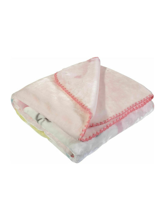 Das Home Decke Kinderbett Samt Rosa 140x110cm