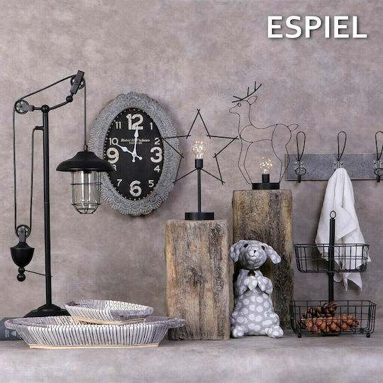 Espiel Antikes Wanduhr Metallisch Gray 36x47cm