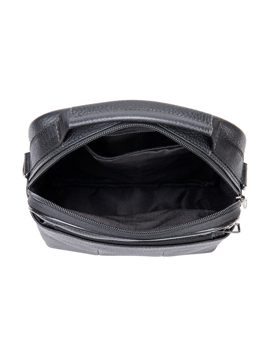 Piele Geantă pentru bărbați De umăr / tip crossbody Neagră
