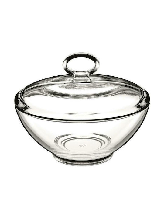 Espiel Glass Sweet Jar Glass with Lid 13x13x10.90cm Transparent