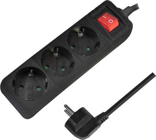 LogiLink Power Strip 3 Positions with Switch and Cable 1.4m