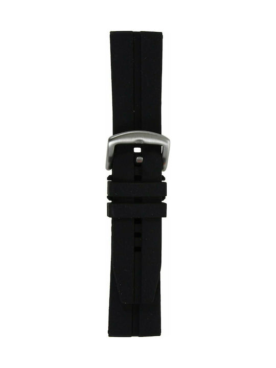 Tzevelion S 02 Gummi-Armband Schwarz 20mm