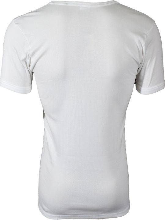 Pournara Men's Short Sleeve Undershirt White