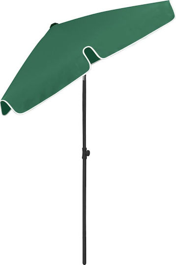 vidaXL Folding Beach Umbrella Diameter 1.8m with UV Protection Green