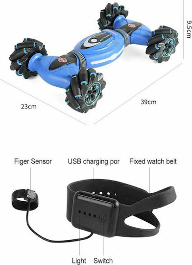 Double Vehicle Twisted Climbing Remote Controlled Car Stunt Blue