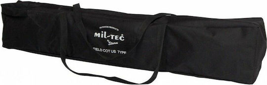 Folding Bed/Cot Campaign Aluminum Single Black 190x65x42cm